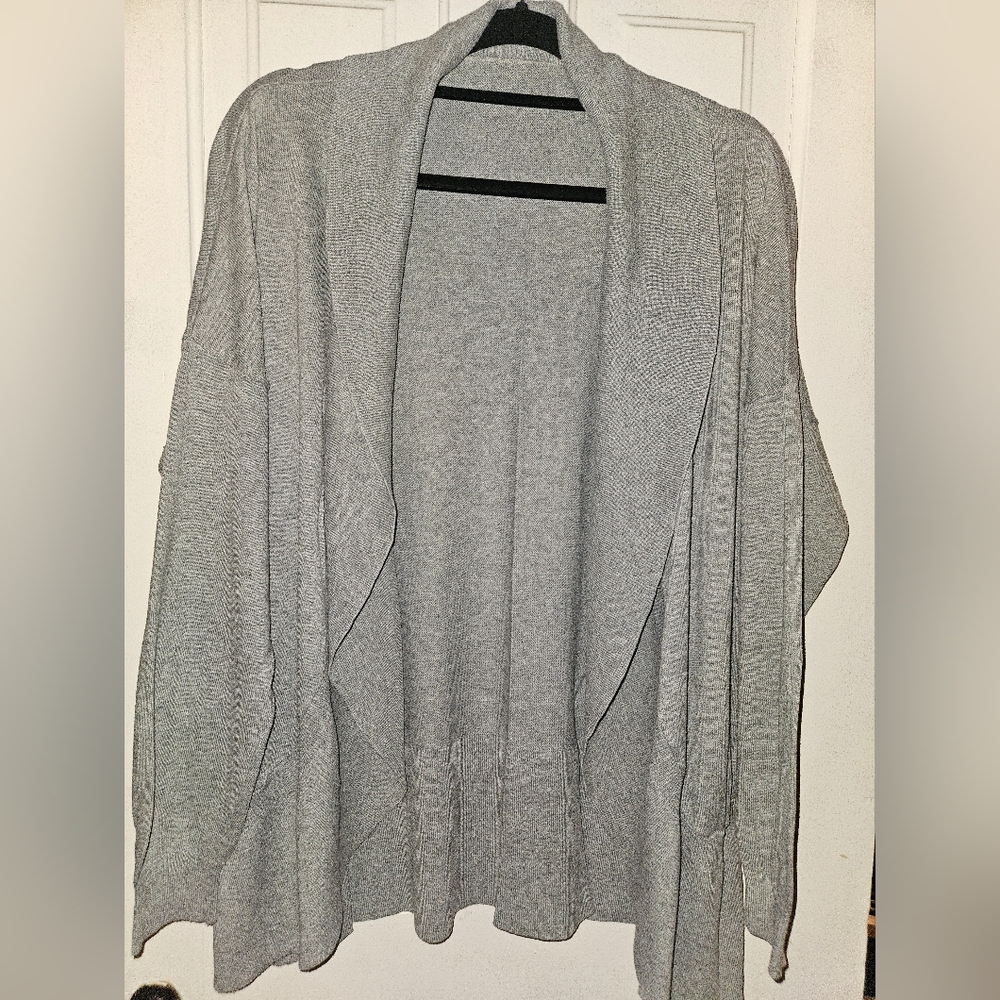 Gray cocoon cardigan